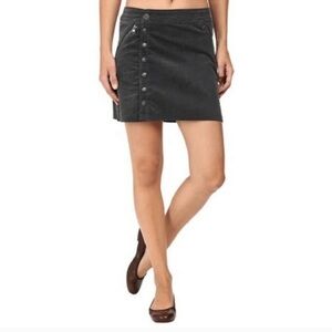 KUHL-Streamline Corduroy Snap Front Mini Skirt Gray Women’s Size 4
